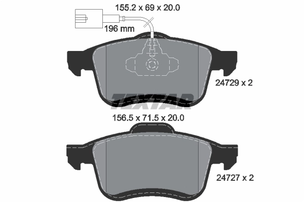 Set placute frana
