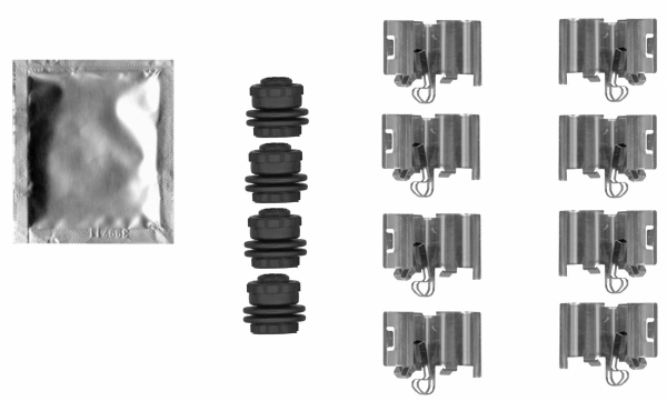 Set accesorii, placute frana