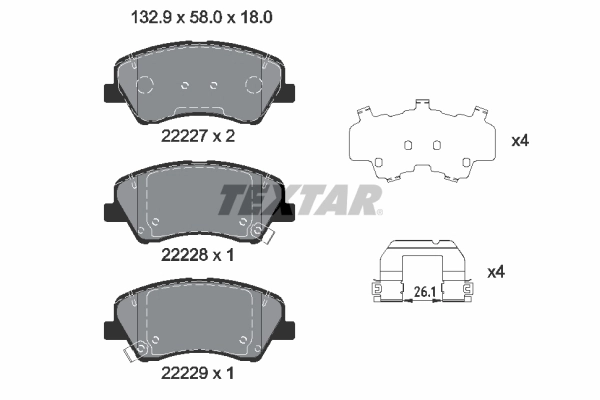 Set placute frana