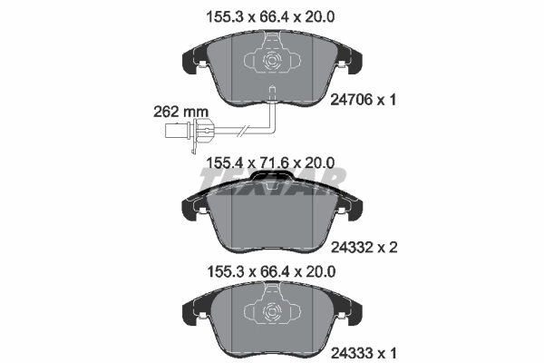 Set placute frana