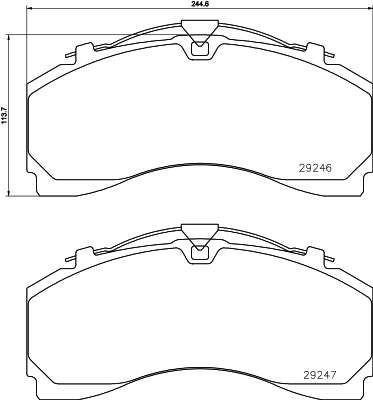 Set placute frana