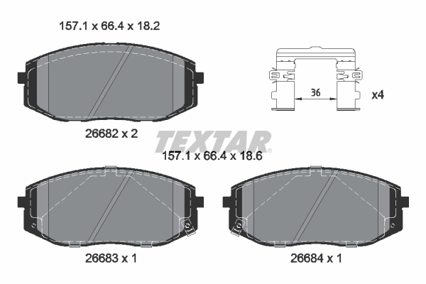 Set placute frana