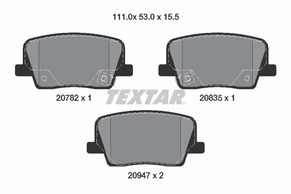 Set placute frana