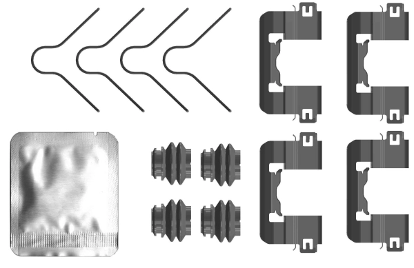 Set accesorii, placute frana