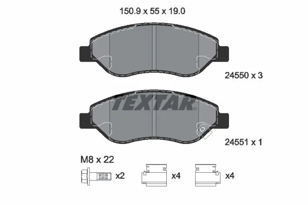 Set placute frana