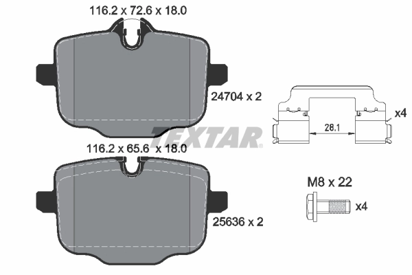 Set placute frana