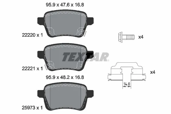 Set placute frana