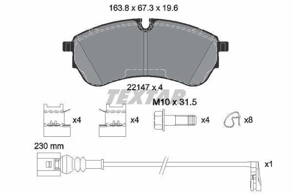 Set placute frana