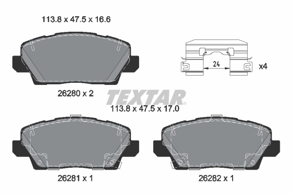 Set placute frana