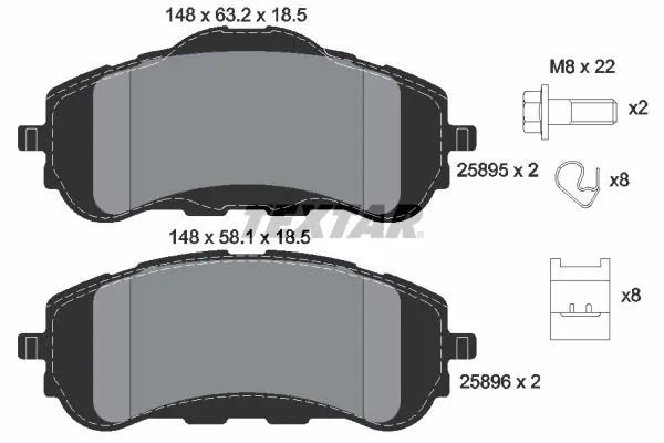 Set placute frana