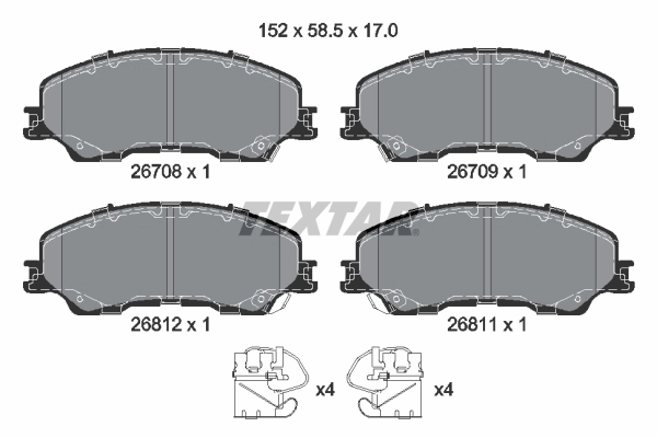 Set placute frana
