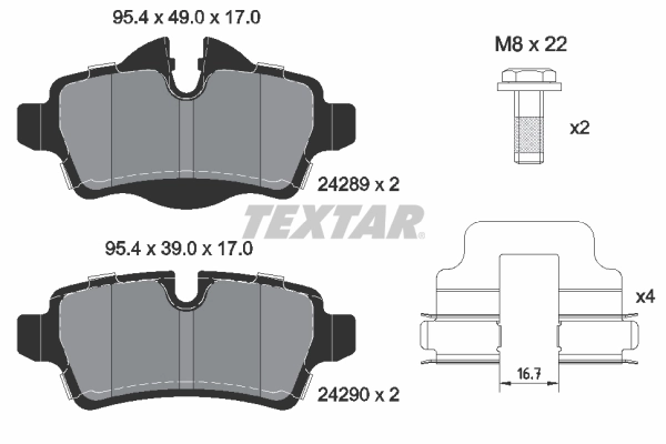 Set placute frana