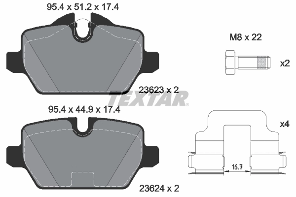 Set placute frana