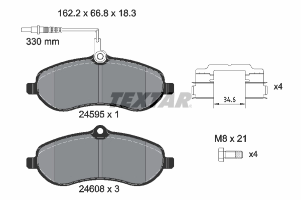 Set placute frana