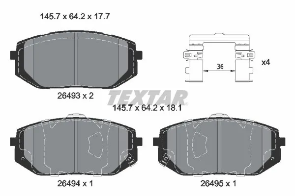 Set placute frana