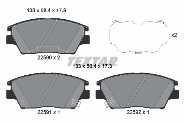 Set placute frana