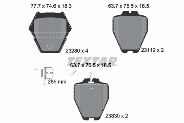 Set placute frana