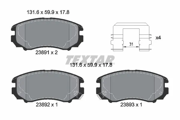 Set placute frana,frana disc