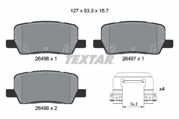 Set placute frana