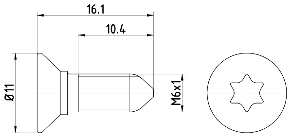Surub disc frana