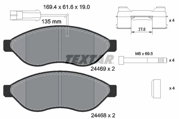 Set placute frana
