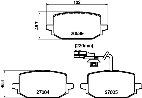 Set placute frana,frana disc