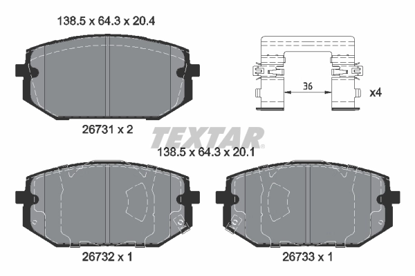 Set placute frana