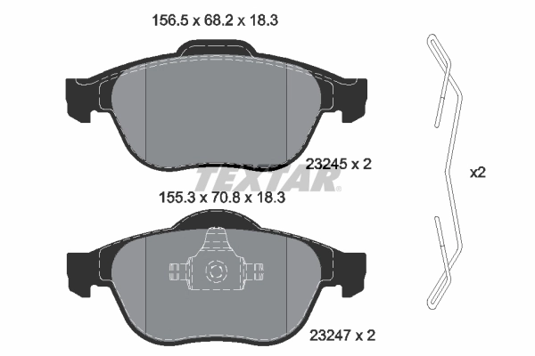 Set placute frana