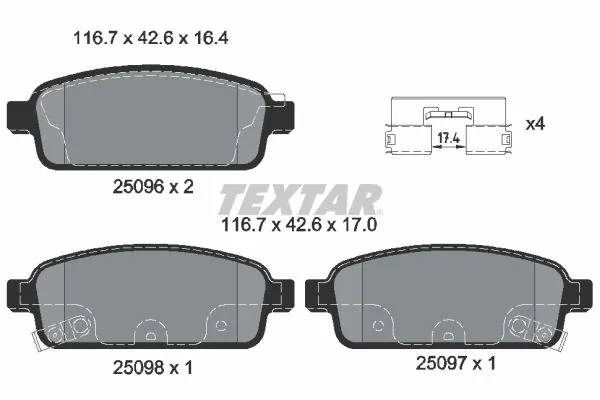 Set placute frana