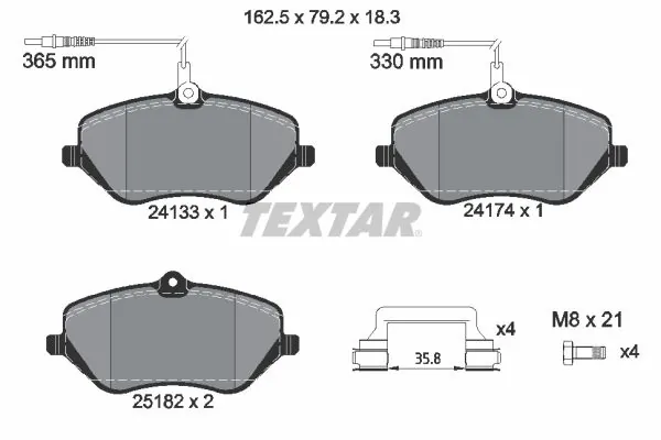 Set placute frana