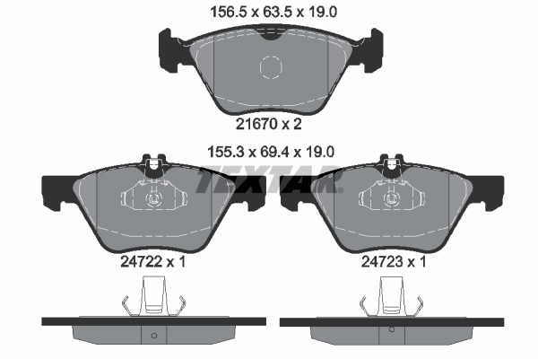 Set placute frana