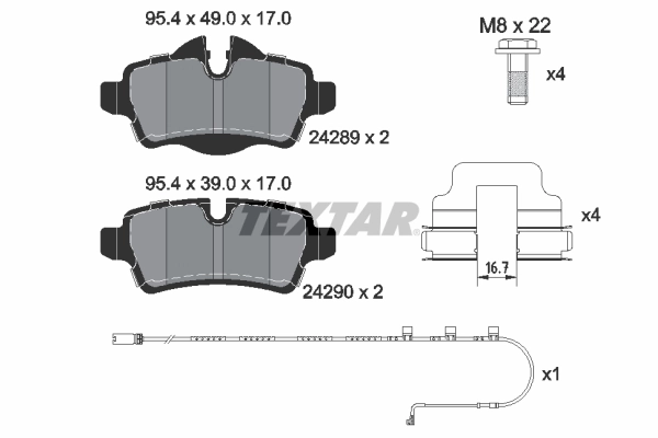 Set placute frana