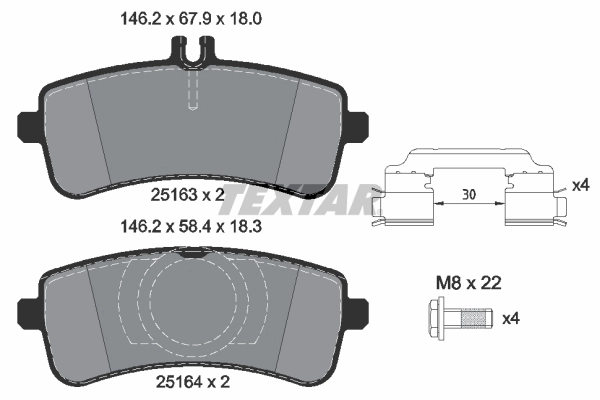 Set placute frana