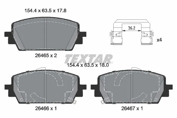 Set placute frana