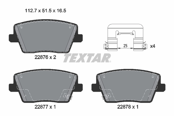 Set placute frana