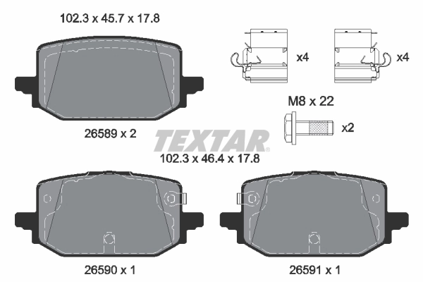 Set placute frana