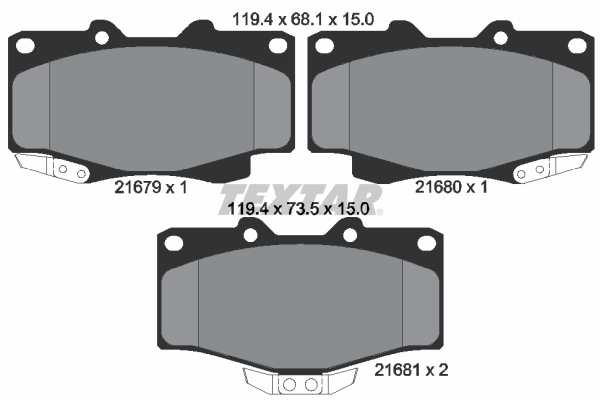 Set placute frana