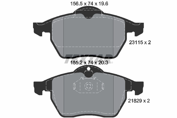 Set placute frana