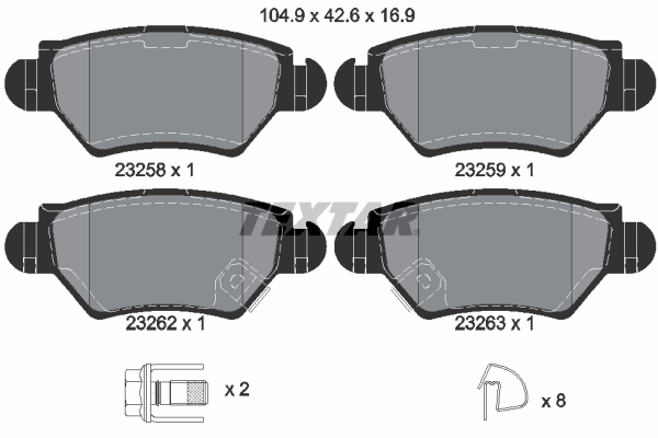 Set placute frana