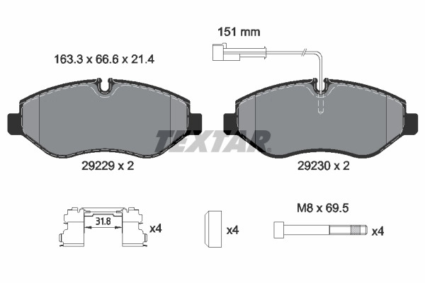 Set placute frana