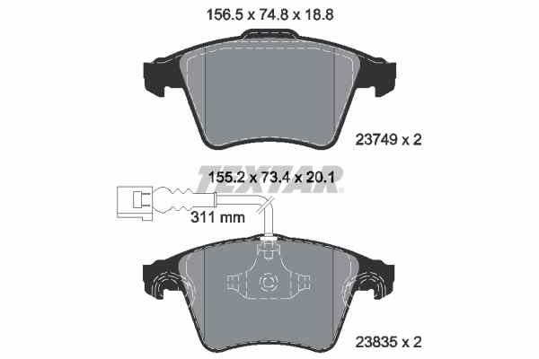 Set placute frana