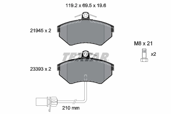 Set placute frana