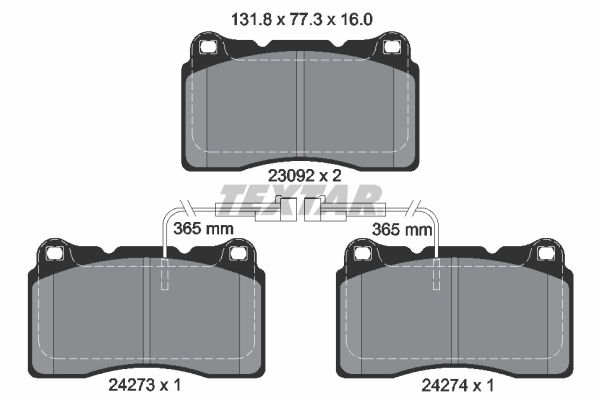 Set placute frana
