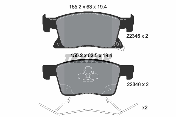Set placute frana