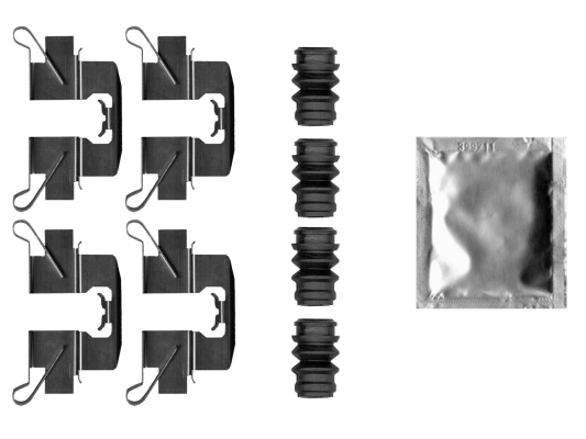 Set accesorii, placute frana