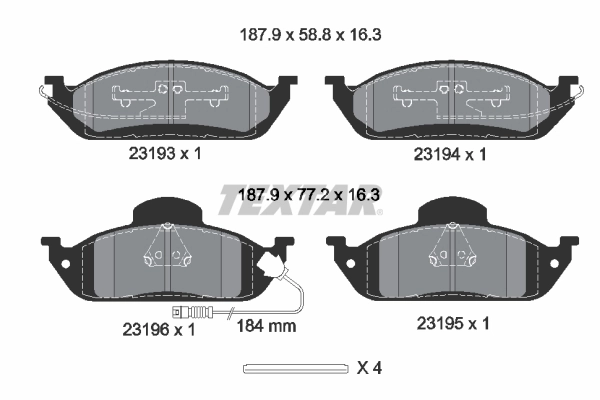 Set placute frana