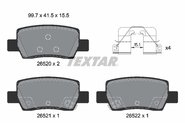 Set placute frana