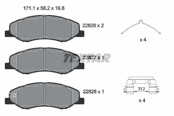 Set placute frana