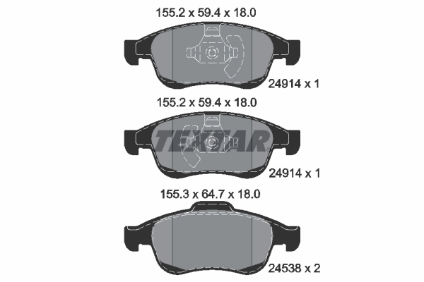 Set placute frana