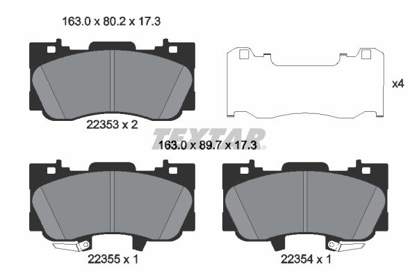 Set placute frana